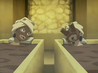 Katara and Toph at spa