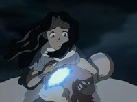 Katara revive a Aang