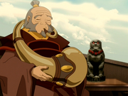 Iroh tocando el Cuerno Tsunji