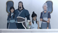 Korra, Tonraq, Senna, and Kya