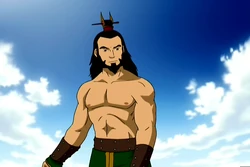 Ruko terwijl hij Aardsturen leert.