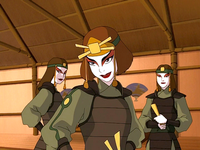 Suki and two Kyoshi Warriors