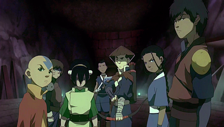 Team Avatar Sneaks Into The Earth King's Party, Full Scene