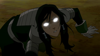 Korra hallucinates over Kuvira