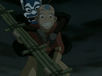 Blue Spirit and Aang