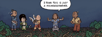 Katara interviniendo la pelea entre Aang y el granjero