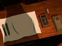  held a complete set of writing implements.