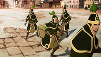 Royal Earthbender Guards flee