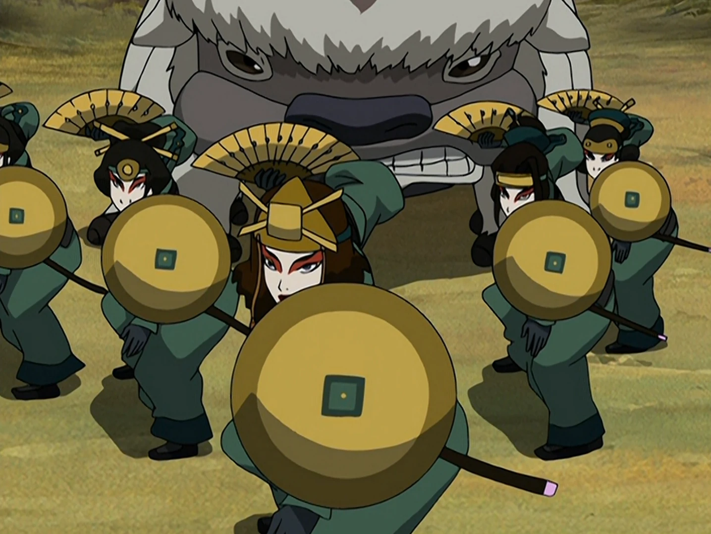 Kyoshi-Kriegerinnen verteidigen Appa