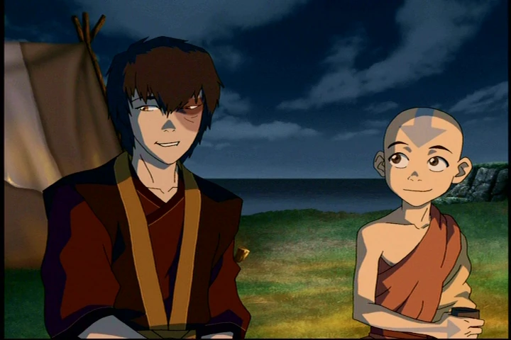 Zuko und Aang am Lagerfeuer
