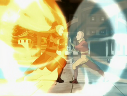 Zuko and Aang duel