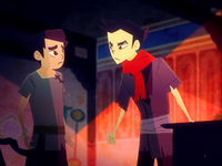 Mako lecturing Bolin