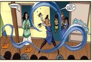 Sokka haciendo agua control