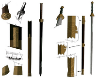 Sokka and Piandao's sword concept art