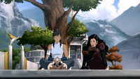 Asami watching over Korra