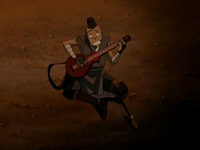 Sokka performing for the badgermoles