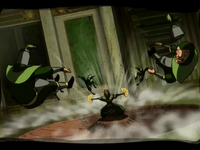 Kyoshi defeats Earth King's guards