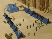 Water Tribe rebel camp, that Senlin stopped at to find Palartok.