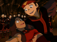 Katara and Aang dancing