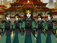 The mural of Five Earth Kingdom Avatars. The Lady in the center