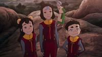 Ikki, Jinora, and Meelo