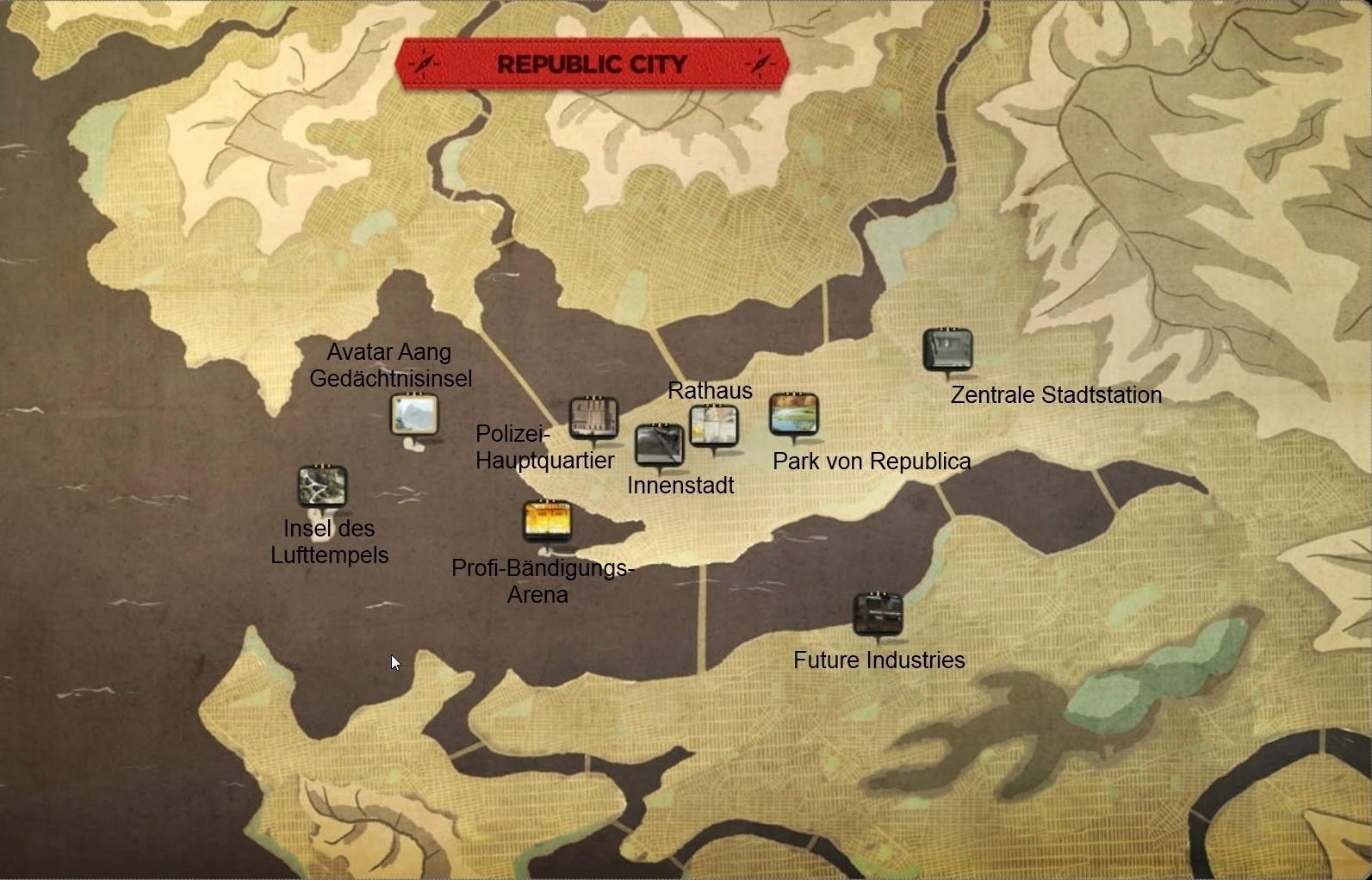Karte aus Welcome to Republic City