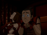 Suki is annoyed at Sokka's reaction