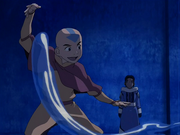 Aang le enseña a Katara