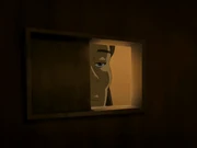 Dixia gang member asks Haoke and Senlin for the password.