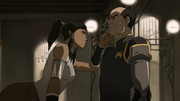 Korra confronting Saikhan