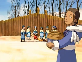 Katara dismayed by Aang