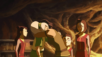 Korra hugging Toph