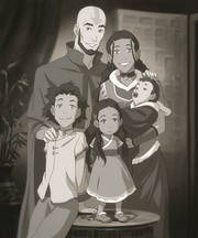 Fotografía de la familia de Aang y Katara