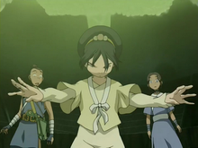 Toph, Katara, and Sokka