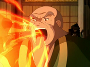 Iroh respirando fuego