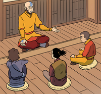 Aang teaching conflict mediation