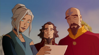 Kya, Bumi, and Tenzin