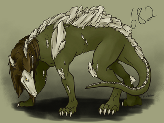 Fanart of scp-682 - SCP