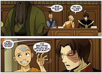 Aang and Zuko at assembly