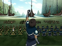 Hakoda motivates the troops