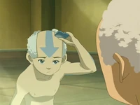Aang afeitado