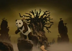 Hei Bai met Aang, in Kohs Rijk in de Geestenwereld