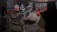 Red Lotus vs Kya, Tenzin, and Bumi