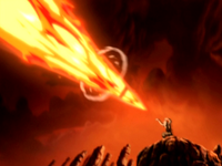 Aang's enhanced firebending