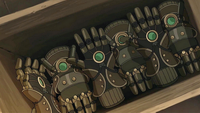 Crate with electrified gloves