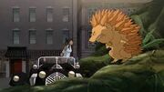 Korra streitet sich mit einem in Republica lebenden Geist
