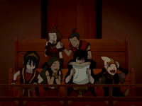 Team Avatar together at the theater