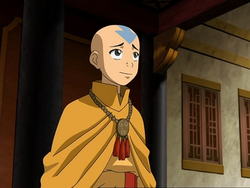 Aang in monk robes