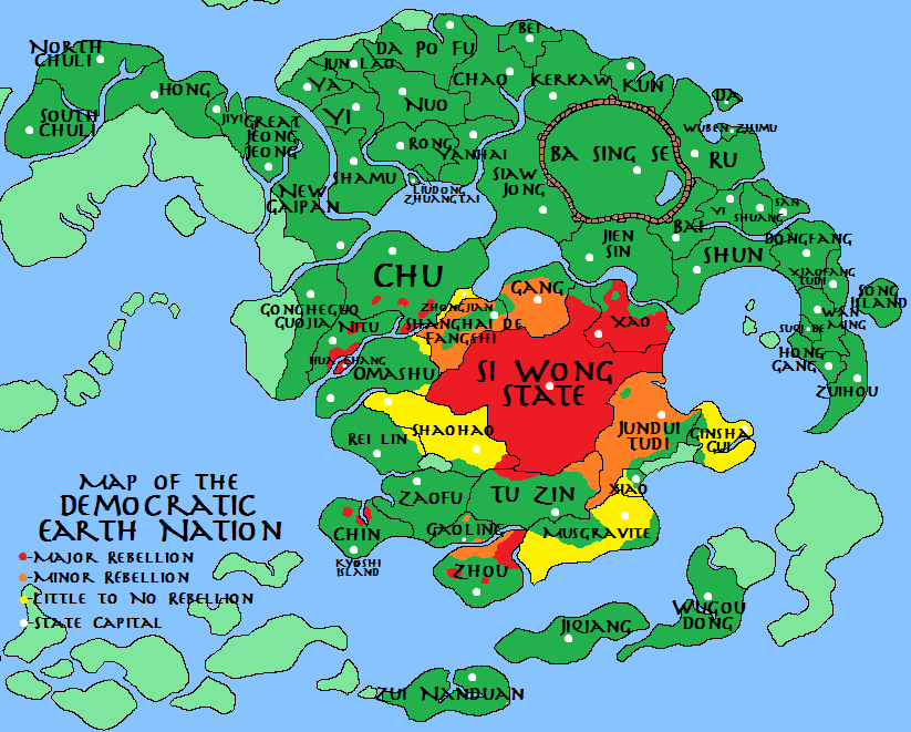 Avatar Map Legend Of Korra Fanon:the Democratic Earth Nation (Atss) | Avatar Wiki | Fandom