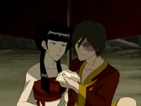 Mai and Zuko at the beach